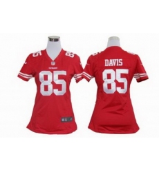 Women Nike NFL San Francisco 49ers 85# Vernon Davis Red Jersey