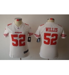 Women Nike San Francisco 49ers 52 Willis White Color[NIKE LIMITED Jersey]