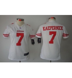Women Nike San Francisco 49ers 7 Colin Kaepernick White Color LIMITED NFL Jerseys