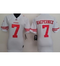 Women Nike San Francisco 49ers 7 Colin Kaepernick White Nike NFL Jerseys