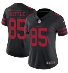 Women Nike San Francisco 49ers 85 George Kittle Black Vapor Untouchable Limited NFL Jersey