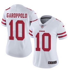 Women Nike San Francisco 49ers Jimmy Garoppolo 10 White Vapor Untouchable Limited NFL Jersey