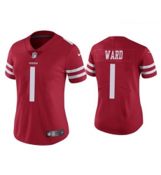 Women San Francisco 49ers 1 Jimmie Ward Red Vapor limited Jersey