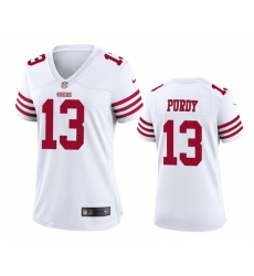 Women San Francisco 49ers 13 Brock Purdy White Stitched Game Jersey