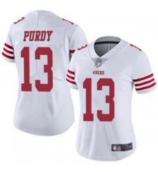 Women San Francisco 49ers 13 Brock Purdy White Vapor Untouchable Limited Stitched Football Jersey