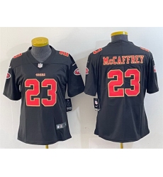 Women San Francisco 49ers 23 Christian McCaffrey Black Stitched Jersey 