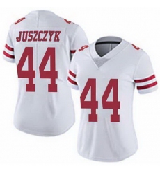 Women San Francisco 49ers Kyle Juszczyk 44 White Stitched NFL Vapor Untouchable Limited Jersey