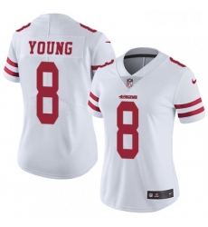 Womens Nike San Francisco 49ers 8 Steve Young Elite White NFL Jersey