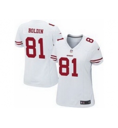 Womens Nike San Francisco 49ers 81 Anquan Boldin Limited White Jersey