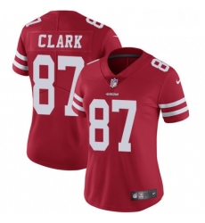 Womens Nike San Francisco 49ers 87 Dwight Clark Red Team Color Vapor Untouchable Limited Player NFL Jersey