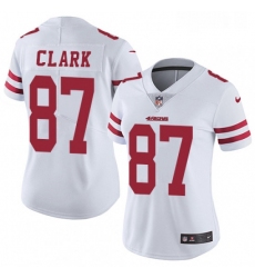 Womens Nike San Francisco 49ers 87 Dwight Clark White Vapor Untouchable Limited Player NFL Jersey