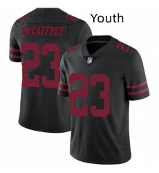 Youth NFL San Francisco 49ers 23 Christian McCaffrey Black Vapor Untouchable Limited Stitched Jersey