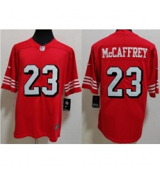 Youth NFL San Francisco 49ers #23 Christian McCaffrey Red Stitched Vapor Limited Jersey