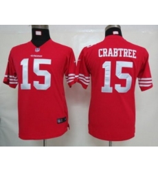 Youth Nike San Francisco 49ers 15# Michael Crabtree Red Nike NFL Jerseys
