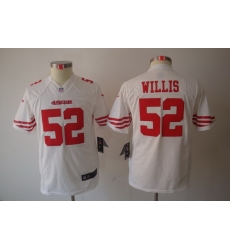 Youth Nike San Francisco 49ers 52# Willis White Limited Jerseys