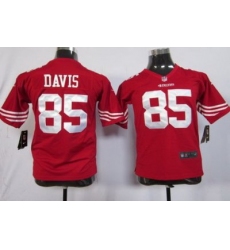 Youth Nike San Francisco 49ers #85 Vernon Davis Red Nike NFL Jerseys