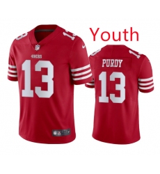 Youth San Francisco 49ers 13 Brock Purdy Red Football Jersey