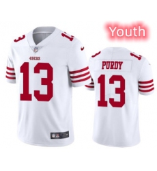 Youth San Francisco 49ers 13 Brock Purdy White Jersey