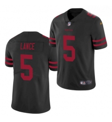 Youth San Francisco 49ers #5 Trey Lance Jersey Black 2021 Limited Football