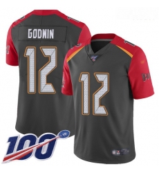 Buccaneers 12 Chris Godwin Gray Men Stitched Football Limited Inverted Legend 100th Season Jersey