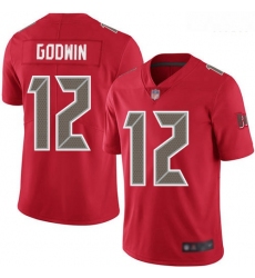 Buccaneers 12 Chris Godwin Red Men Stitched Football Limited Rush Jersey