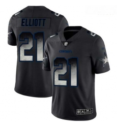 Cowboys 21 Ezekiel Elliott Black Men Stitched Football Vapor Untouchable Limited Smoke Fashion Jersey
