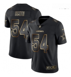 Cowboys 54 Jaylon Smith Black Gold Men Stitched Football Vapor Untouchable Limited Jersey