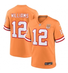 Men Tampa Bay Buccaneers 12  Williams Orange Limited Stitched Jersey Men Tampa Bay Buccaneers 12  Williams Orange Limited Stitched Jersey