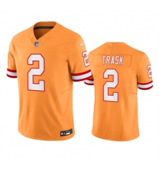 Men Tampa Bay Buccaneers 2 Kyle Trask Orange Throwback Limited Stitched Jersey