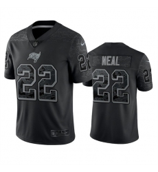 Men Tampa Bay Buccaneers 22 Keanu Neal Black Reflective Limited Stitched Jersey