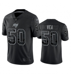 Men Tampa Bay Buccaneers 50 Vita Vea Black Reflective Limited Stitched Jersey