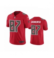 Men Tampa Bay Buccaneers #87 Rob Gronkowski Color Rush Limited Red Jersey