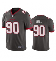 Men Tampa Bay Buccaneers 90 Logan Hall Grey Vapor Untouchable Limited Stitched Jersey