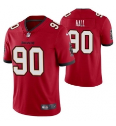 Men Tampa Bay Buccaneers 90 Logan Hall Red Vapor Untouchable Limited Stitched Jersey