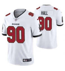 Men Tampa Bay Buccaneers 90 Logan Hall White Vapor Untouchable Limited Stitched Jersey