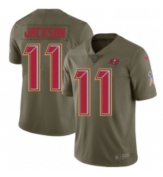 Mens Nike Tampa Bay Buccaneers 11 DeSean Jackson Limited Olive 2017 Salute to Service NFL Jersey
