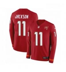Mens Nike Tampa Bay Buccaneers 11 DeSean Jackson Limited Red Therma Long Sleeve NFL Jersey