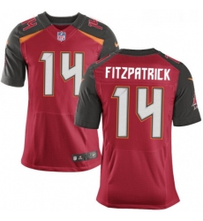 Mens Nike Tampa Bay Buccaneers 14 Ryan Fitzpatrick Elite Red Team Color NFL Jersey