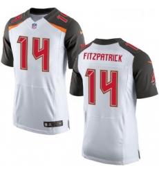 Mens Nike Tampa Bay Buccaneers 14 Ryan Fitzpatrick Elite White NFL Jersey