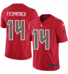 Mens Nike Tampa Bay Buccaneers 14 Ryan Fitzpatrick Limited Red Rush Vapor Untouchable NFL Jersey