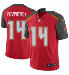 Mens Nike Tampa Bay Buccaneers 14 Ryan Fitzpatrick Red Team Color Vapor Untouchable Limited Player NFL Jersey