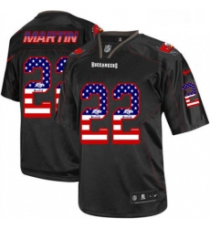 Mens Nike Tampa Bay Buccaneers 22 Doug Martin Elite Black USA Flag Fashion NFL Jersey
