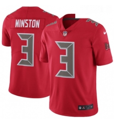 Mens Nike Tampa Bay Buccaneers 3 Jameis Winston Limited Red Rush Vapor Untouchable NFL Jersey