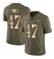 Mens Nike Tampa Bay Buccaneers 47 John Lynch Limited OliveGold 2017 Salute to Service NFL Jersey