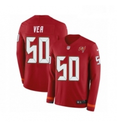 Mens Nike Tampa Bay Buccaneers 50 Vita Vea Limited Red Therma Long Sleeve NFL Jersey