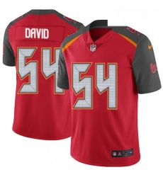 Mens Nike Tampa Bay Buccaneers 54 Lavonte David Red Team Color Vapor Untouchable Limited Player NFL Jersey