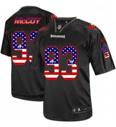 Mens Nike Tampa Bay Buccaneers 93 Gerald McCoy Elite Black USA Flag Fashion NFL Jersey