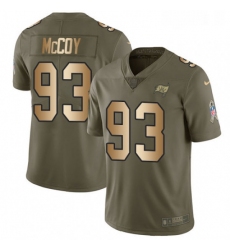Mens Nike Tampa Bay Buccaneers 93 Gerald McCoy Limited OliveGold 2017 Salute to Service NFL Jersey
