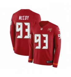 Mens Nike Tampa Bay Buccaneers 93 Gerald McCoy Limited Red Therma Long Sleeve NFL Jersey