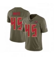 Mens Tampa Bay Buccaneers 45 Devin White Limited Olive 2017 Salute to Service Football Jersey